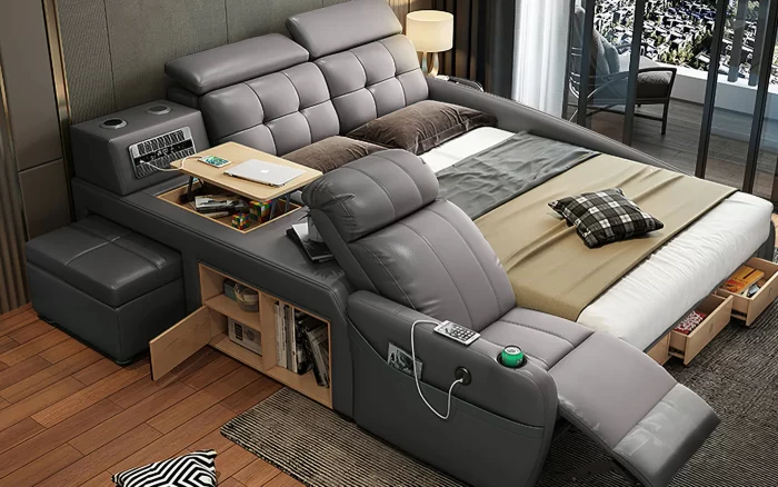 Monica Multifunctional Smart Bed (14) تخت خواب هوشمند چندمنظوره مدرن مونیکا - تصویر 1