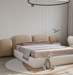 Bianca Curved Modern Leather Platform Smart Bed With LED Light - Image 3