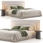 Hnoss Curved Modern Leather Platform Bed (کپی) - Image 2